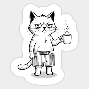 Coffee Cat Sticker